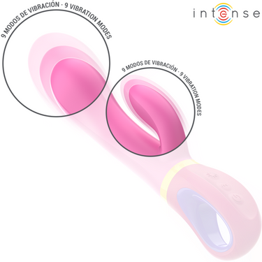 Vibratore Rabbit Rosa con Stimolazione Doppia e Vibrazioni Personalizzabili